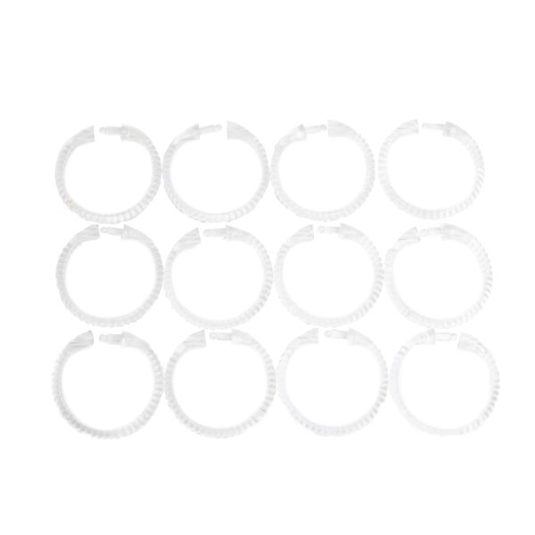 12 argollas para cortina de baño