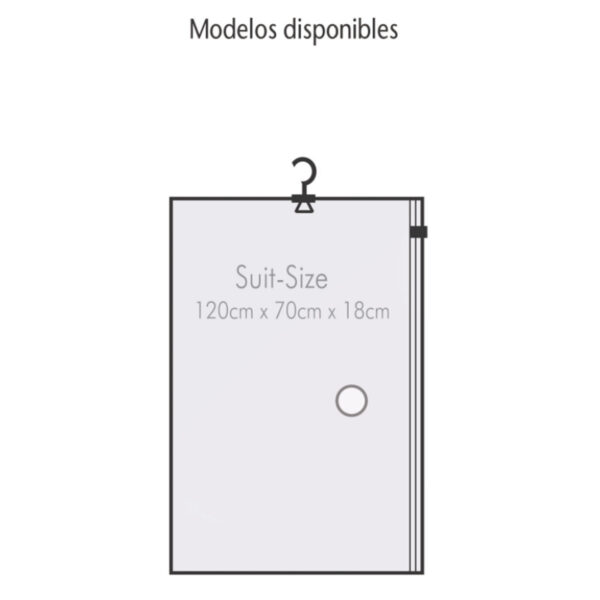 Bolsa para almacenar ropa al vacío con colgador